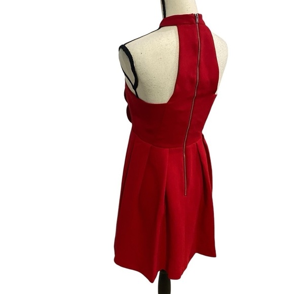 BCBGeneration Sleeveless Midi Dress Sz 4 Red - Picture 3 of 7